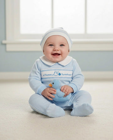 My Little Chick Mama's Sweetheart blue romper set