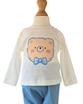 Baby boys teddy bear outfit in sizes 3–12 months