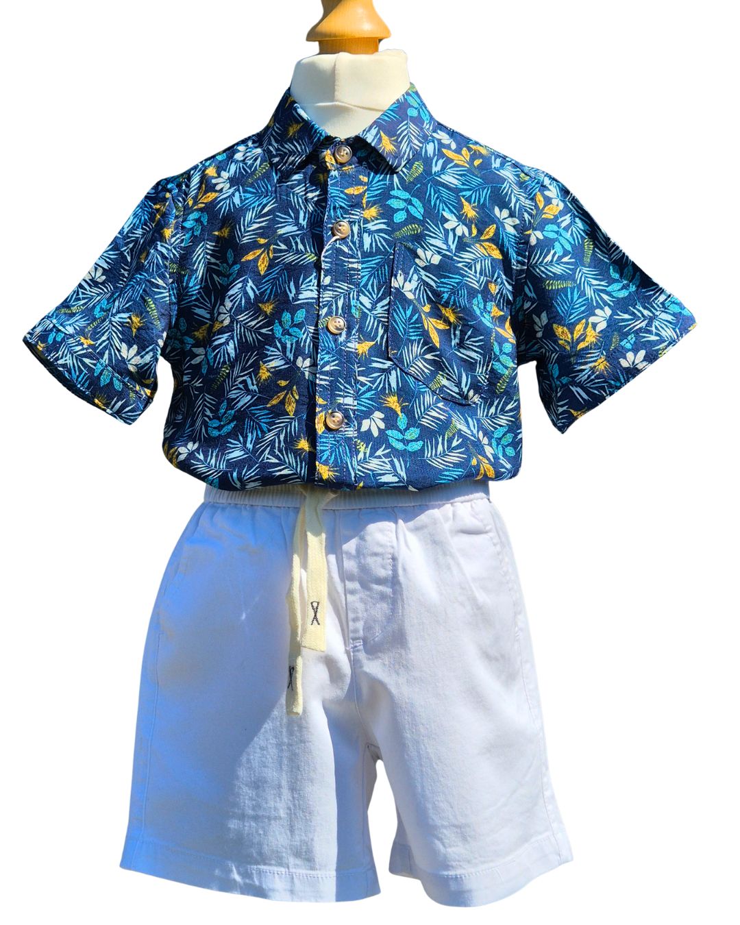 Boys smart casual summer set with collared shirt