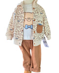 Baby boys camel teddy bear outfit with matching trousers and top