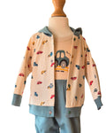 Boys cars hoodie and trousers three piece set