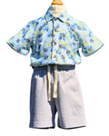 Boys smart casual tropical shorts outfit