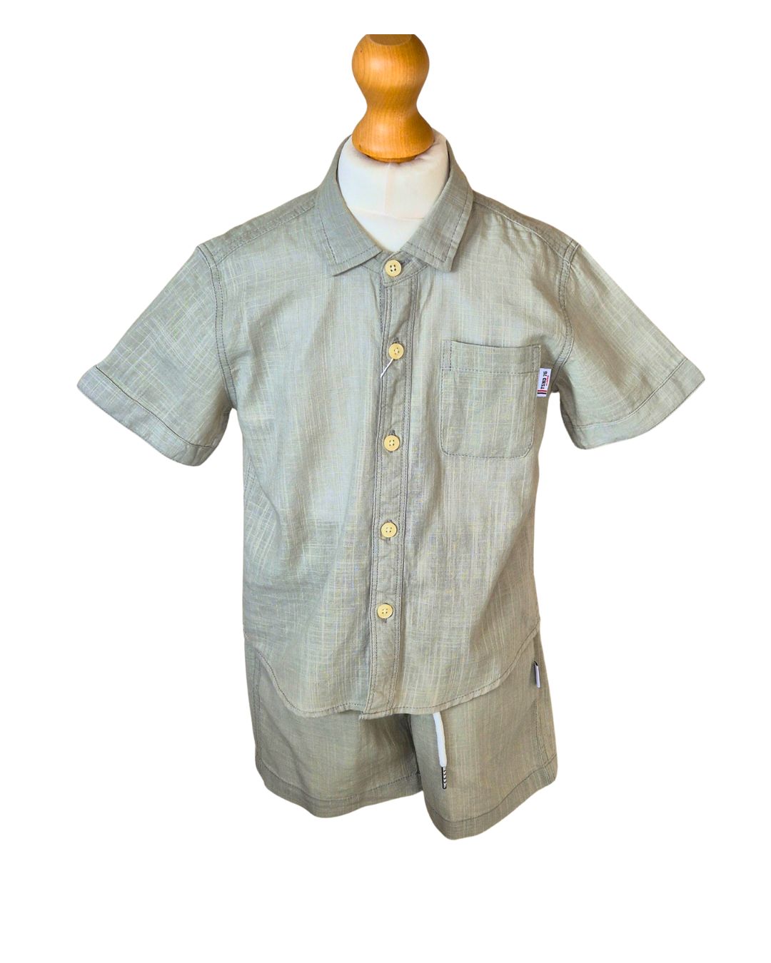 Boys linen shirt and shorts set ages 2 to 8