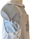 White short dungarees for baby boys
