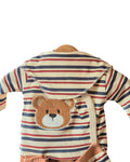Baby boy outfit with hat bib and mittens