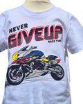 Boys Never Give Up motorbike shorts set