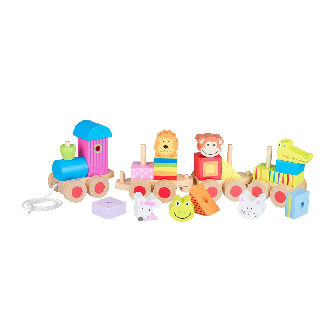 Wooden Animal Puzzle Train Toy - Orange Tree Toys