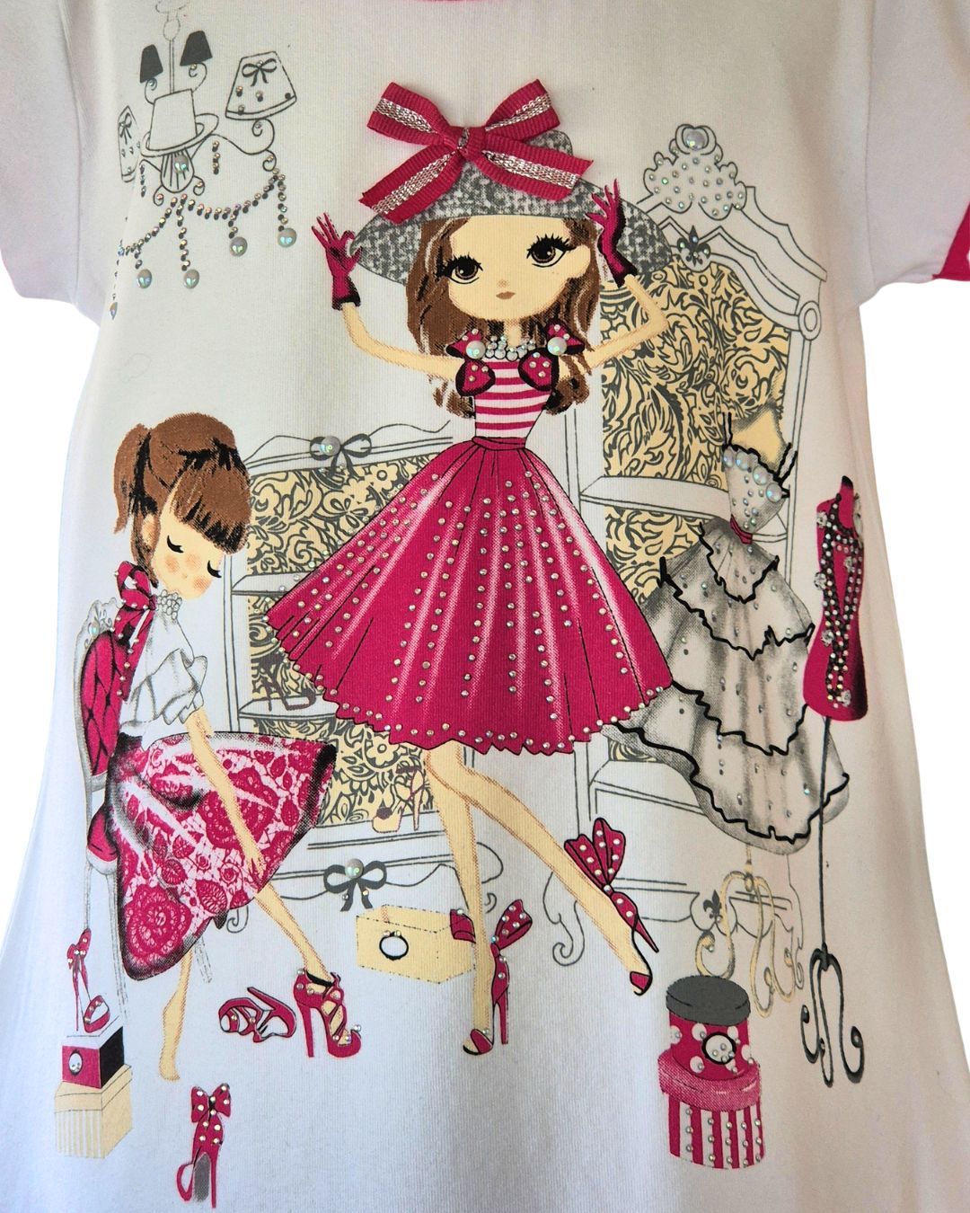 Girls fashion dress outfit print cotton