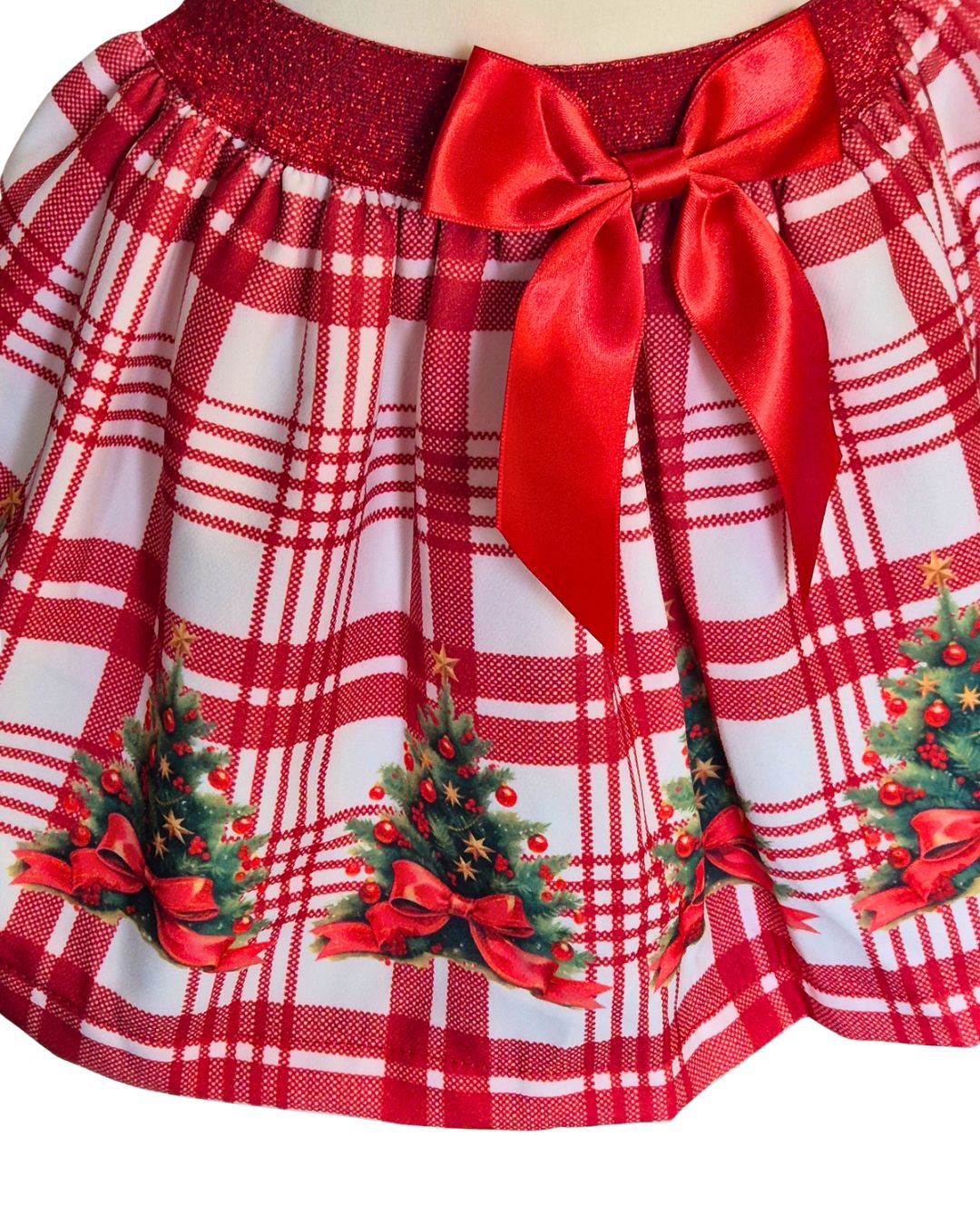 Girls’ Christmas skirt and top set for festive family photographs