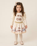 Giorgio Bambini cream cherry 2 piece girls outfit