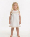 Girls organic cotton cream dress