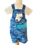Baby boys summer outfit dungarees and t-shirt set