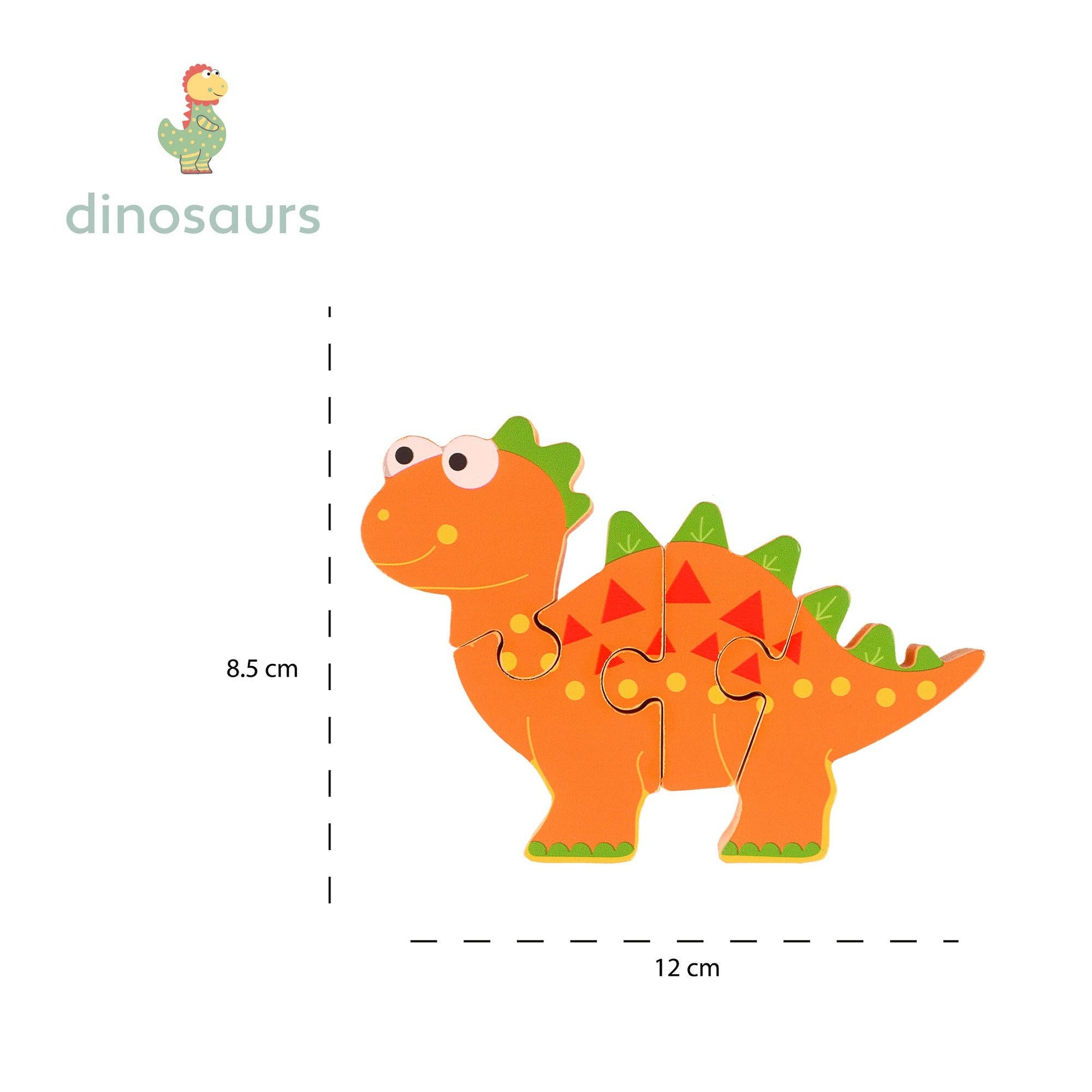 4 piece dinosaur wooden puzzle