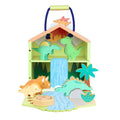 Wooden dinosaur figures play set