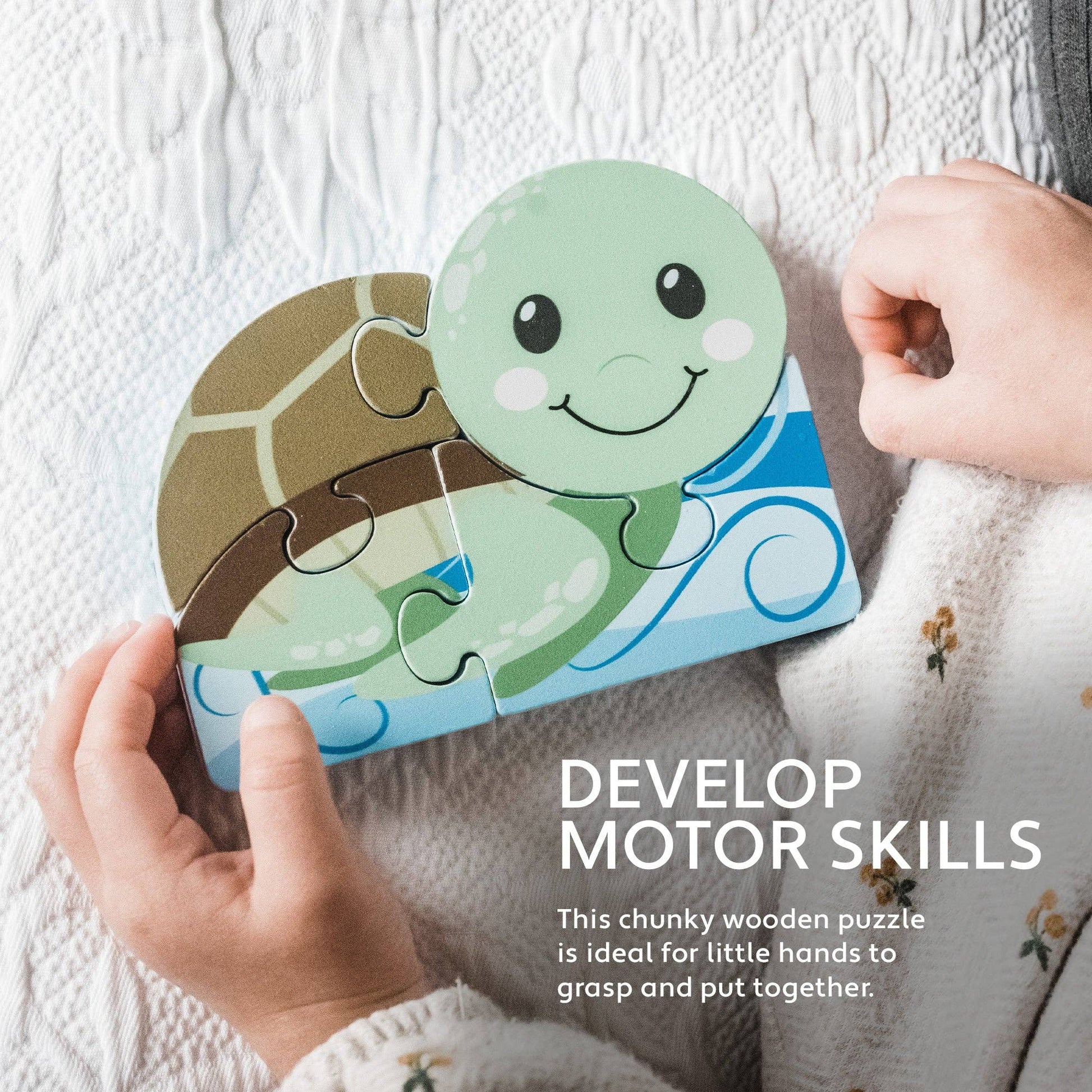 4 Piece Turtle Wooden Puzzle