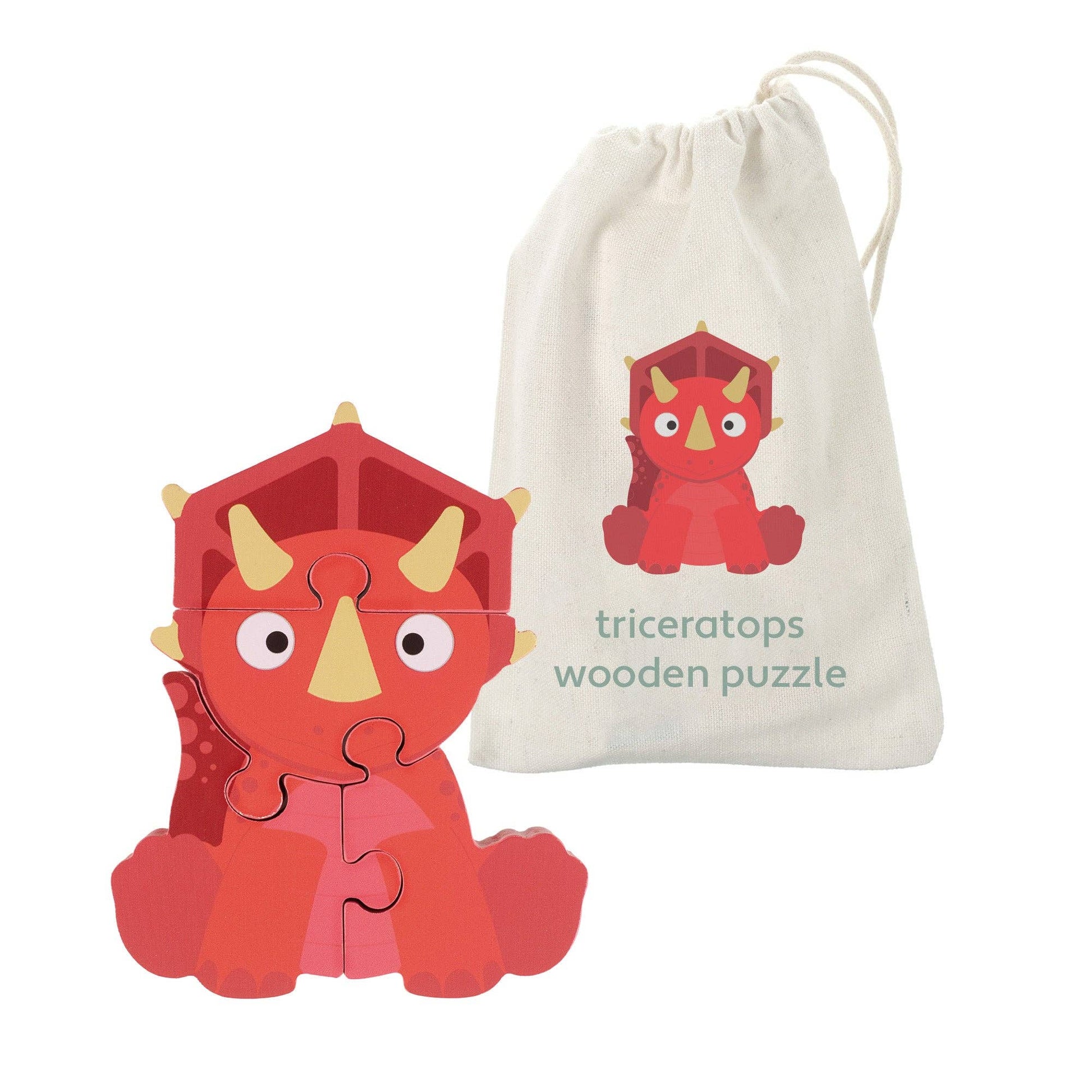 Wooden dinosaur puzzle for toddlers