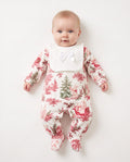Baby festive velour sleepsuit by Fruit De Ma Passion