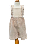 Baby girls beige cotton romper