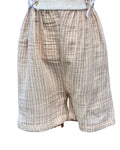 Beige and cream striped baby romper