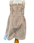 Beige baby playsuit 100 cotton
