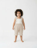 Tongs baby beige frill playsuit