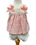 Dusky pink baby summer outfit