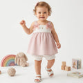 Baby girls pink and cream shorts set