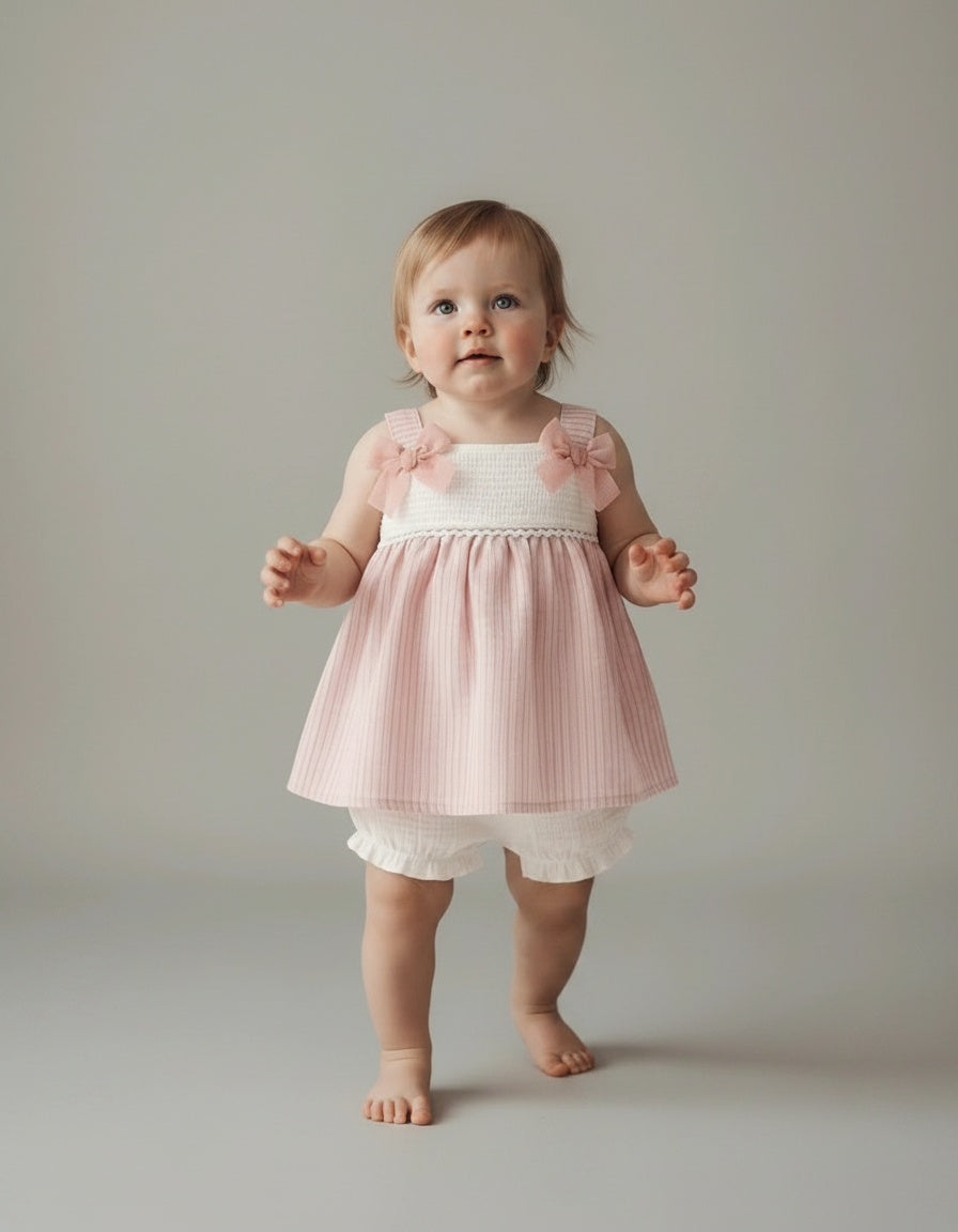 Tongs baby pink swing top set