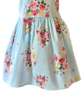 Sleeveless girls dress with full skirt and satin bow
