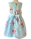Girls summer party dress with ribbon tie back