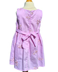 Elegant girls summer dress with tie belt and zip back