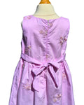 Girls formal dress with subtle sparkle and floral embroidery