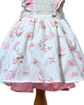 Floral baby dress with lace detail