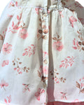 White and pink floral baby dress