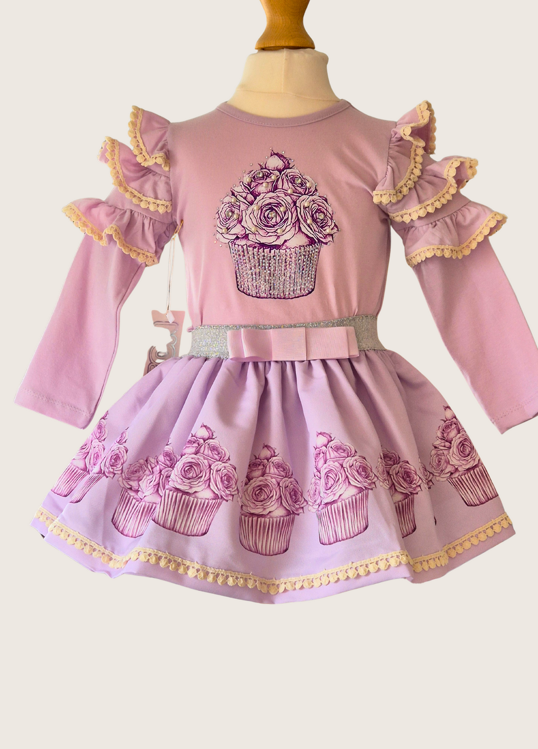 Girls Lilac Cupcake Outfit Set – Neon Kids