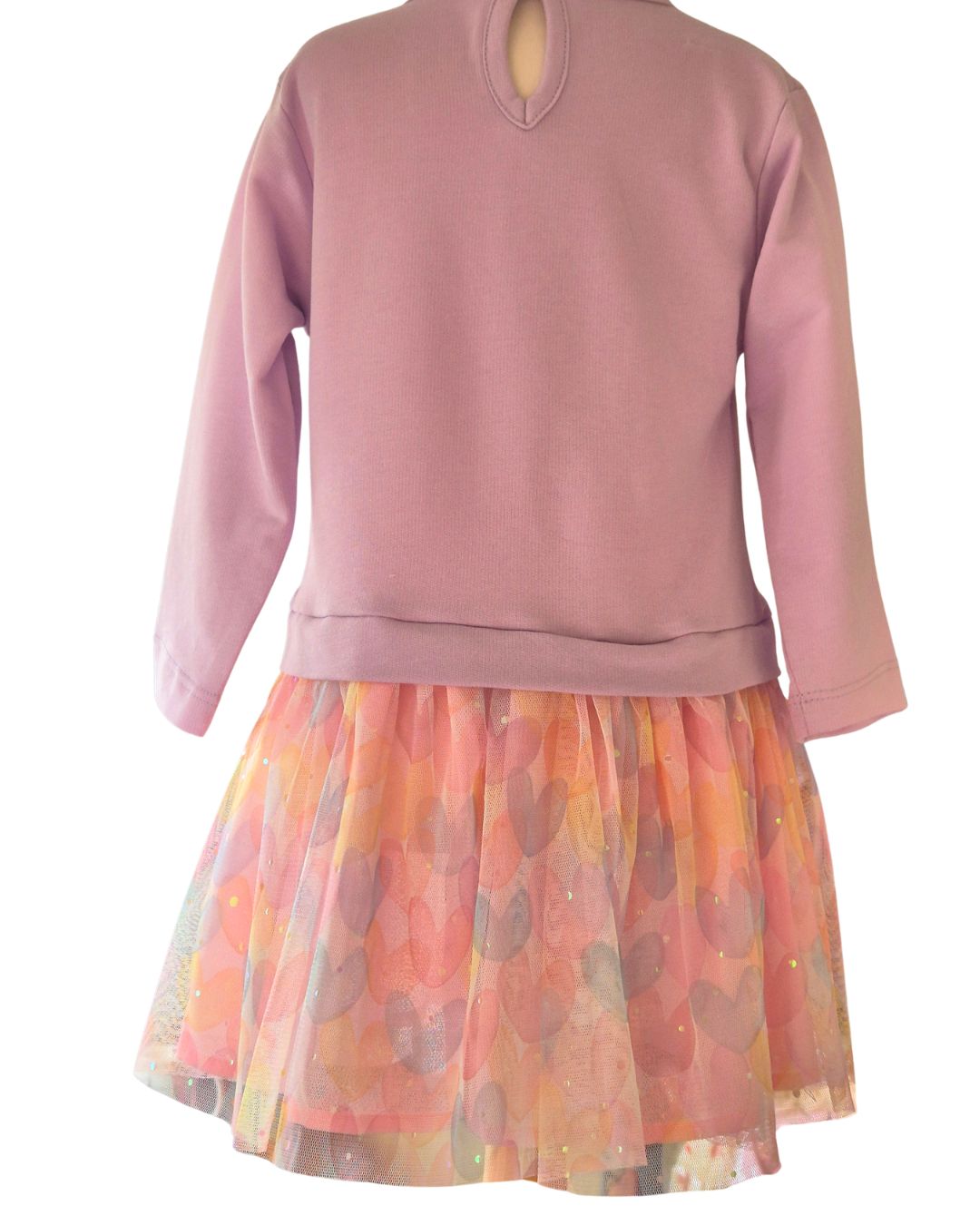 Pretty girls lilac dress with tulle skirt
