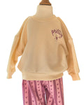 Toddler Girl Cream and Lilac Outfit