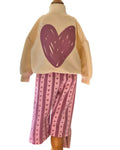 Girls Two Piece Heart Clothing Set