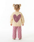 Cream Heart Sweatshirt and Trouser Set