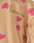 Pink heart sweatshirt for girls