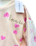 Pink heart sweatshirt for girls