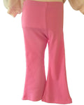 Toddler pink flared leggings outfit