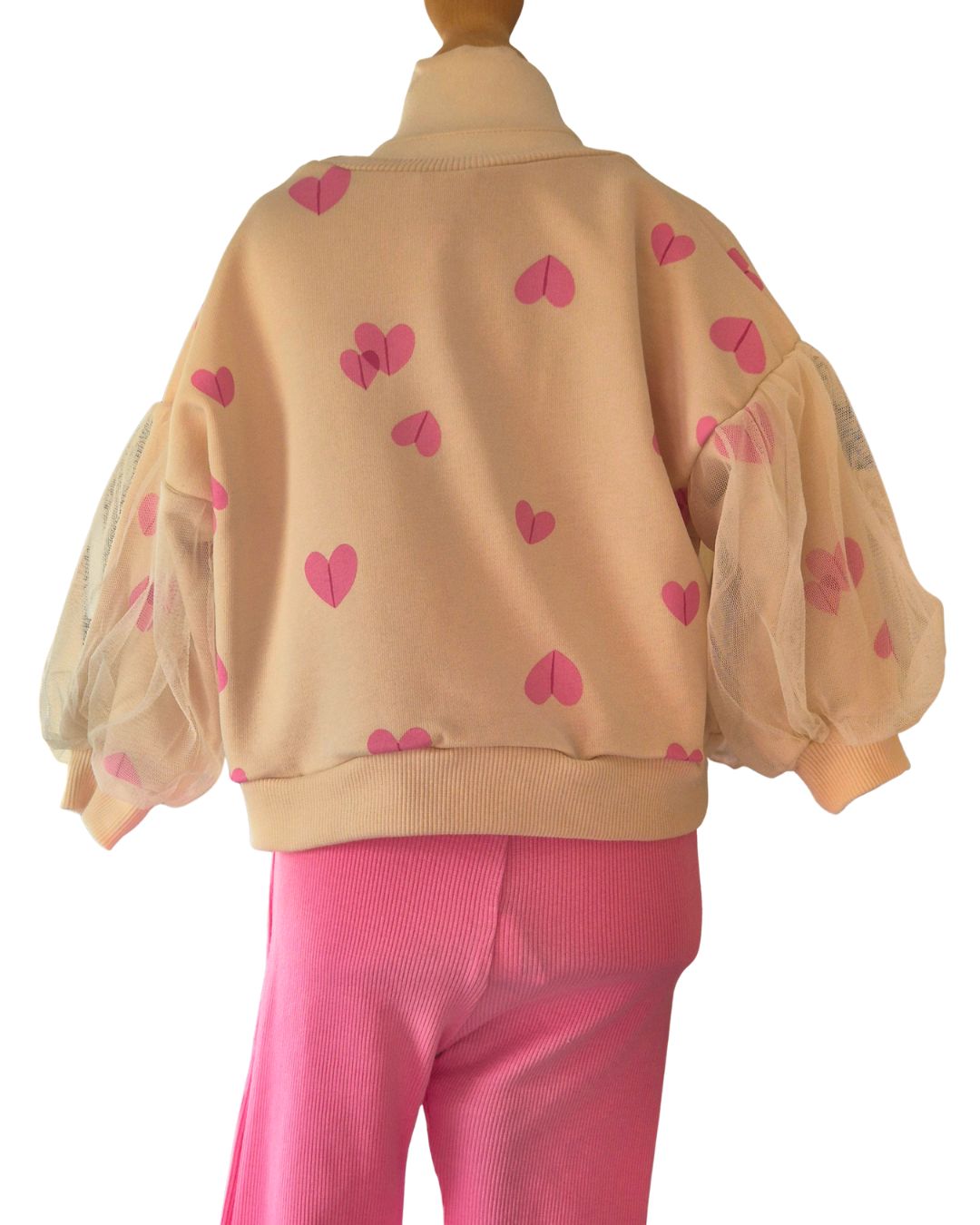 Stylish girls heart clothing set