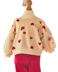 Girls heart print sweatshirt and trousers