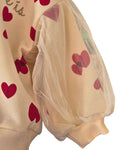 Girls red heart sweatshirt set