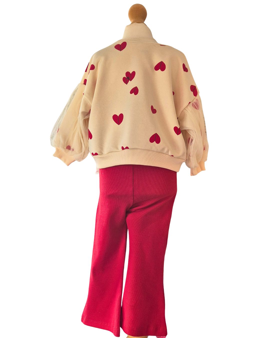 Stylish girls heart clothing set