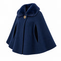 Girls’ navy occasion cape ages 2 to 12 years