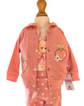 Girls three piece baby clothing set