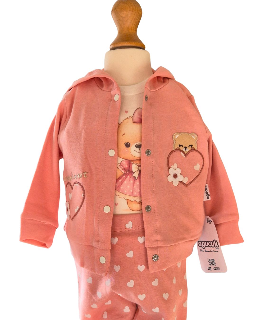 Girls three piece baby clothing set