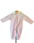 Footed pink baby girl sleepsuit